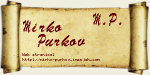 Mirko Purkov vizit kartica